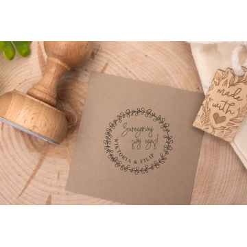 Reserve Your Time - Wedding Stamp for Ink Imprinting - Handle Diameter 50mm - STS025