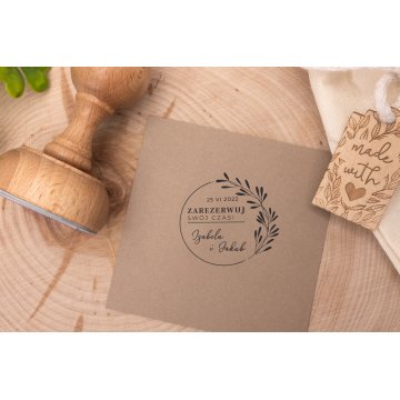 Reserve Your Time - Wedding Stamp for Ink Imprinting - Handle Diameter 50mm - STS026