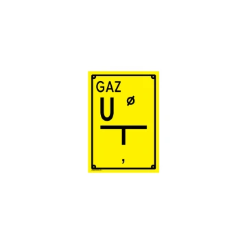 Mechanical Lockout for Pipeline UPU - Location Plate for Gas Pipeline - Size 140x200mm - PVC - UV Color Print - BHP106