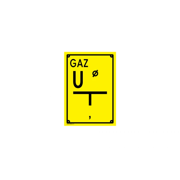 Mechanical Lockout for Pipeline UPU - Location Plate for Gas Pipeline - Size 140x200mm - PVC - UV Color Print - BHP106
