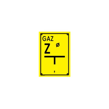 Mechanical Lockout - Location Plate for Gas Pipeline - Size 140x200mm - PVC - UV Color Print - BHP105