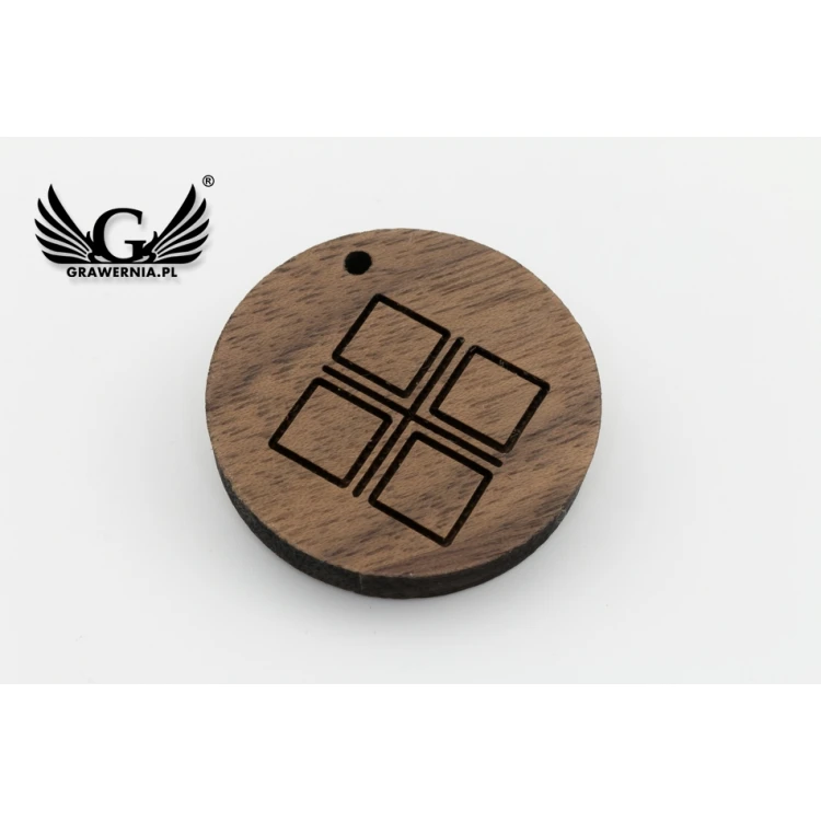 Engraved Wooden Hang Tags - Size 30x30mm - EDR023
