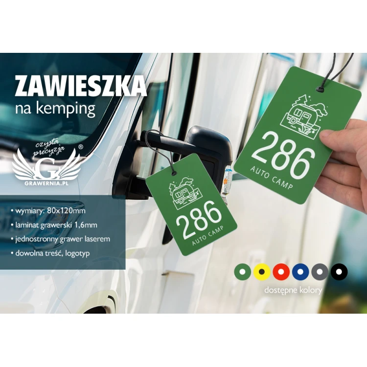 Camping Hang Tags, Tent Field - Dimensions: 80x120mm - CAMP2