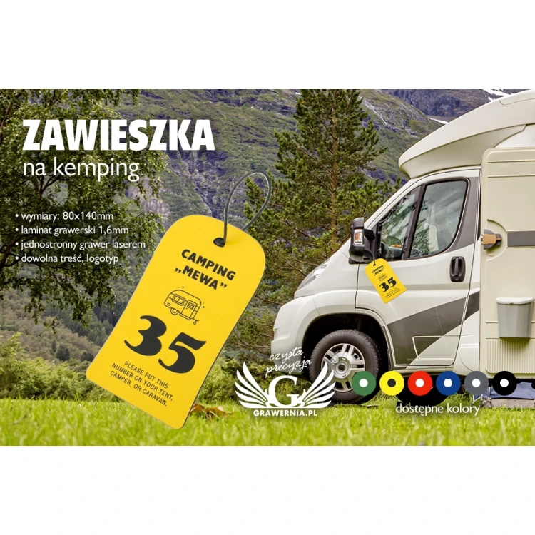 Camping Tags, Tent Field - Dimensions: 80x140mm - CAMP3