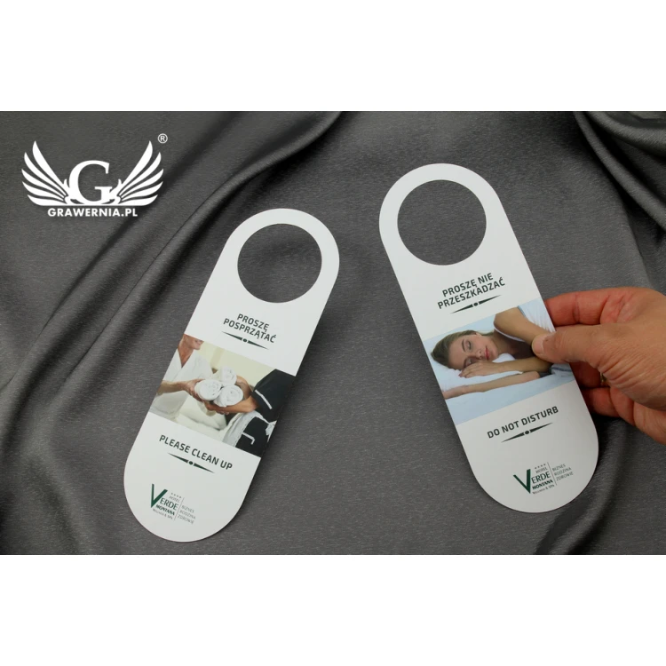 Hotel Door Hangers - Plastic, Waterproof - Dimensions: 243x85mm - UV Print - ZAW003