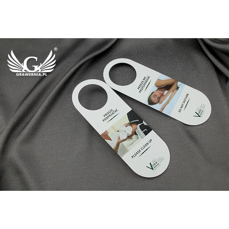 Hotel Door Hangers - Plastic, Waterproof - Dimensions: 243x85mm - UV Print - ZAW003