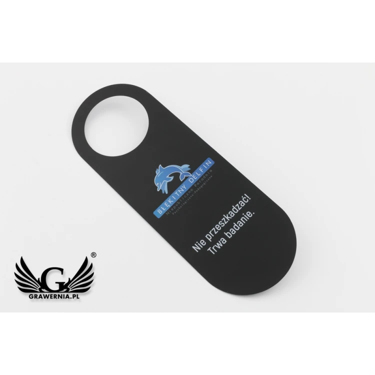 Hotel Door Hangers - Black - Dimensions: 243x85mm - UV Print - ZAW004