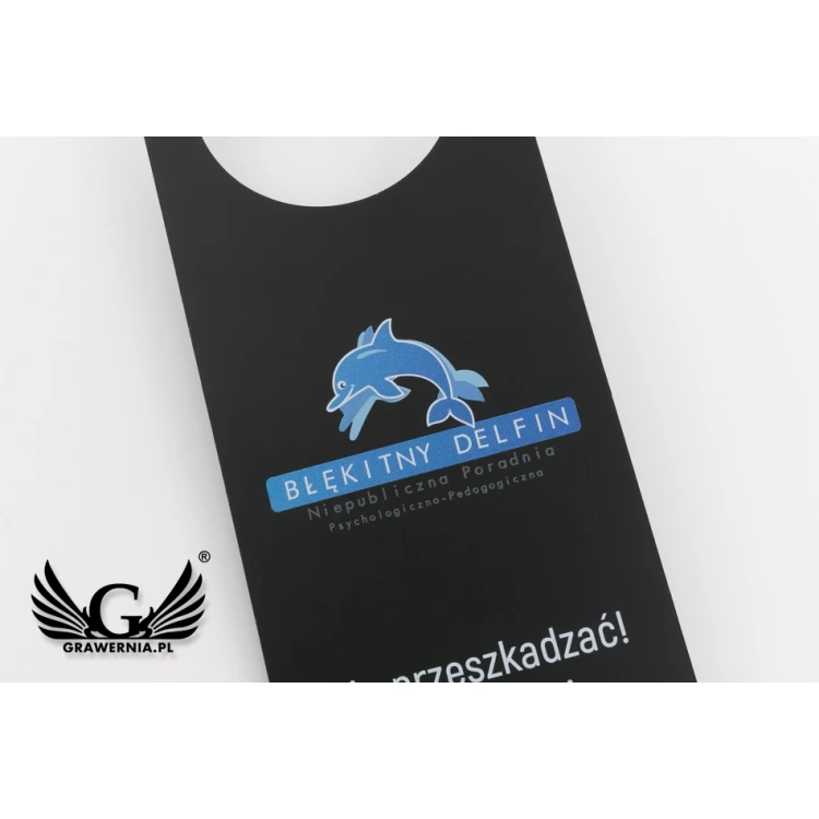 Hotel Door Hangers - Black - Dimensions: 243x85mm - UV Print - ZAW004