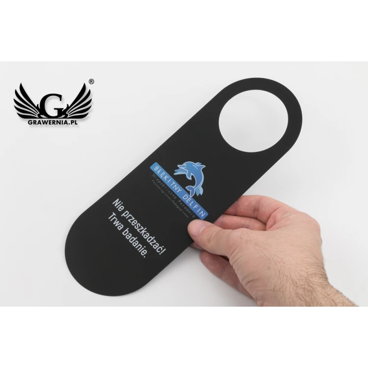 Hotel Door Hangers - Black - Dimensions: 243x85mm - UV Print - ZAW004