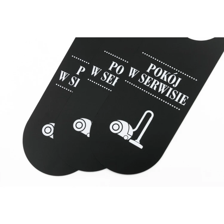 Hotel Door Hangers - Black - Dimensions: 243x85mm - UV Print - ZAW005