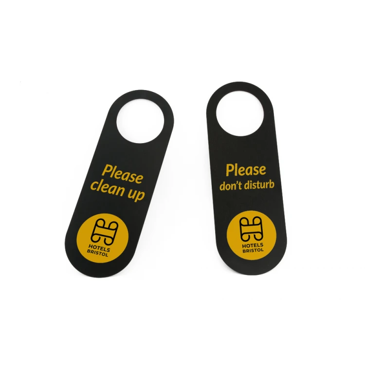 Hotel Door Hangers - Black - Dimensions: 243x85mm - UV Print - ZAW004