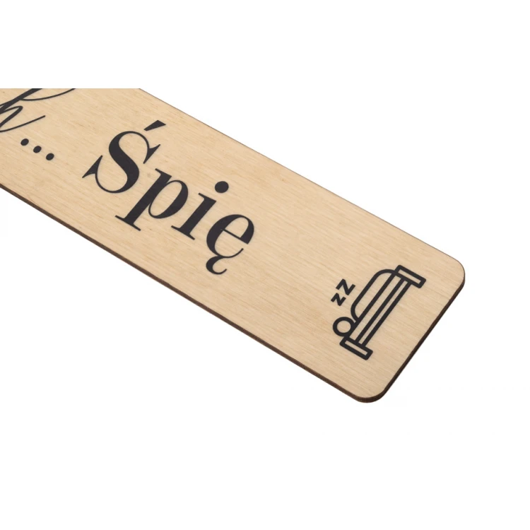 Wooden hotel door hangers - dimensions: 57x264mm - UV print - ZAW007