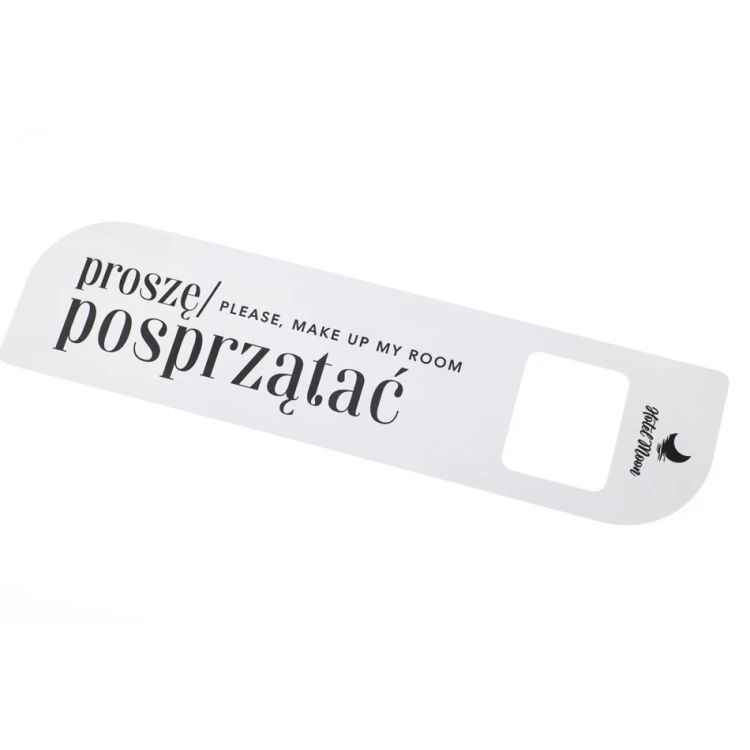 Hotel Door Hangers - dimensions: 60x230mm - UV print - ZAW014
