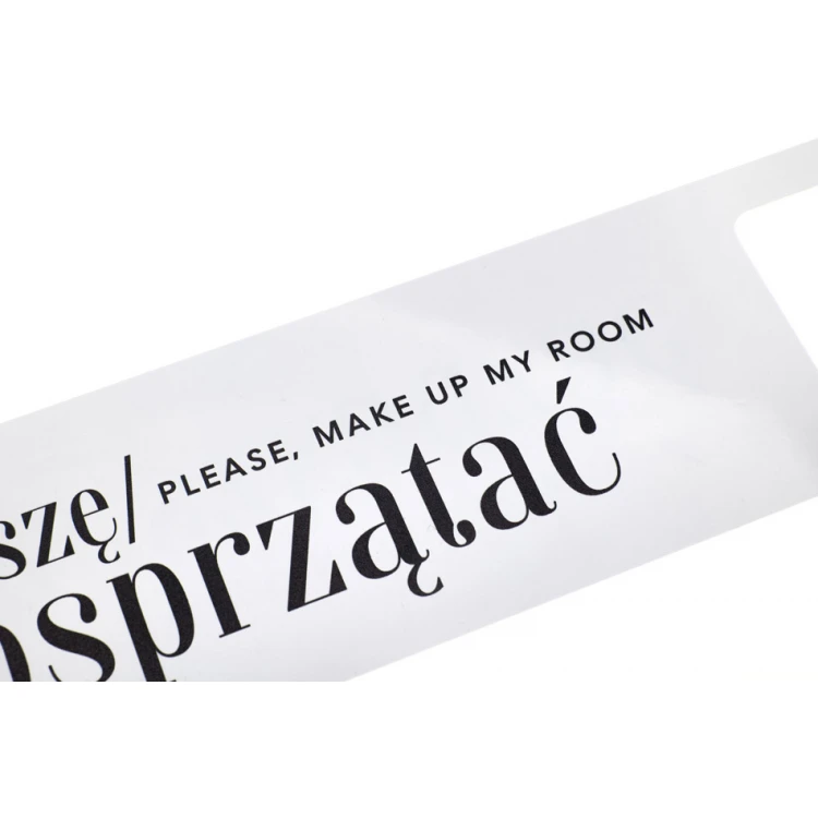 Hotel Door Hangers - dimensions: 60x230mm - UV print - ZAW014