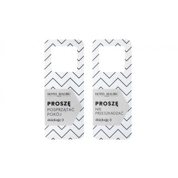 Hotel Door Hangers - dimensions: 80x205mm - UV print - ZAW015