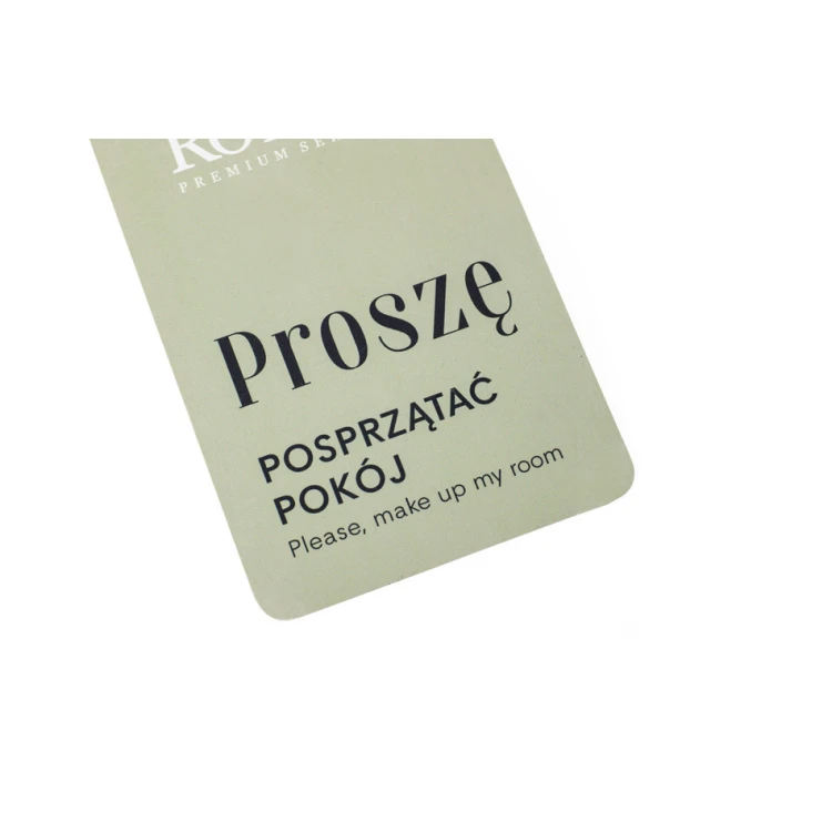 Hotel Door Hangers - dimensions: 81x210mm - UV print - ZAW009