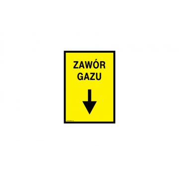 Gas Valve - Location Plate for Gas Pipeline - Size 140x200mm - PVC - UV Color Print - BHP110