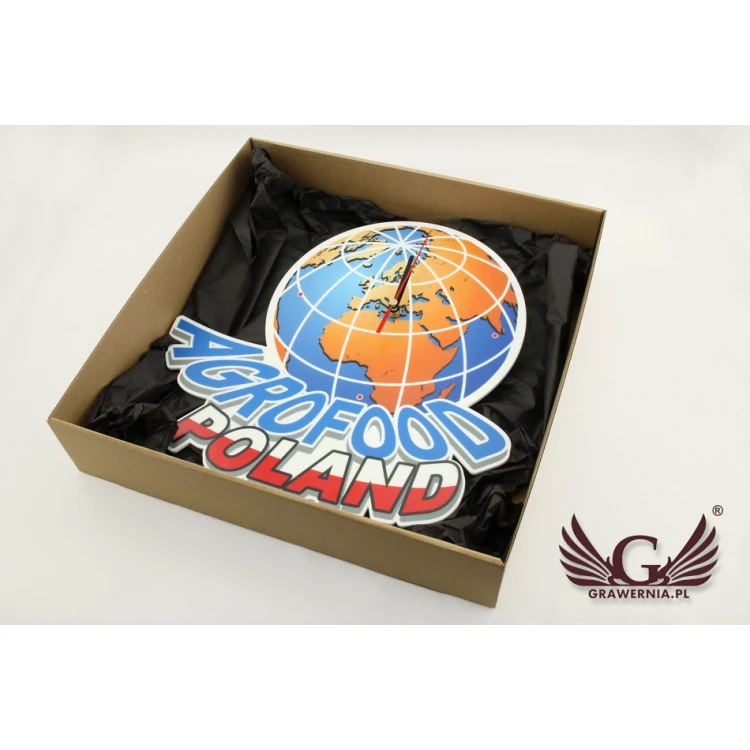Acrylic Clock with Custom Graphics - Colorful UV Print - CLK003