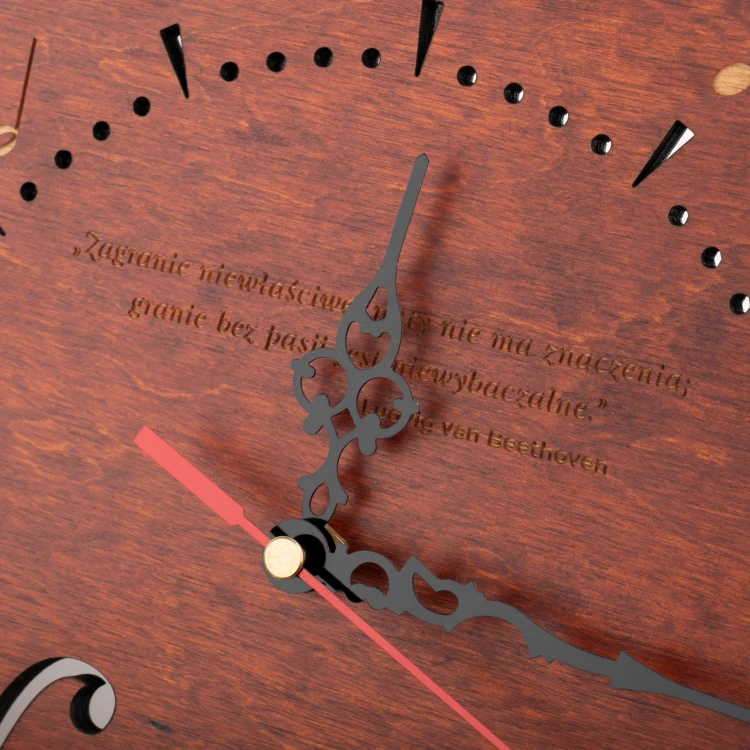 CLOCK FOR MUSICIAN - LIGHT WALNUT COLOR - ZEG011