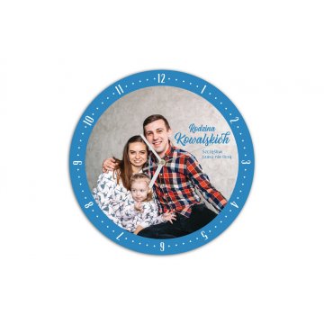 Wooden Family Clock with Your Photo - CLK005
