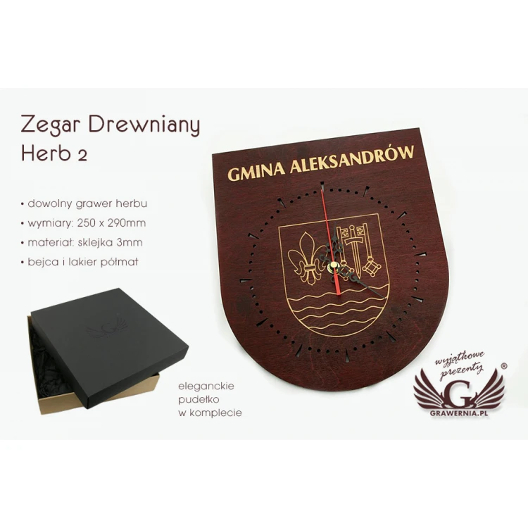 Wooden Clock - HERB 2 - ZEG014