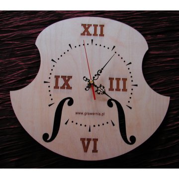 Wooden Clock - DOUBLE BASS - CLK019