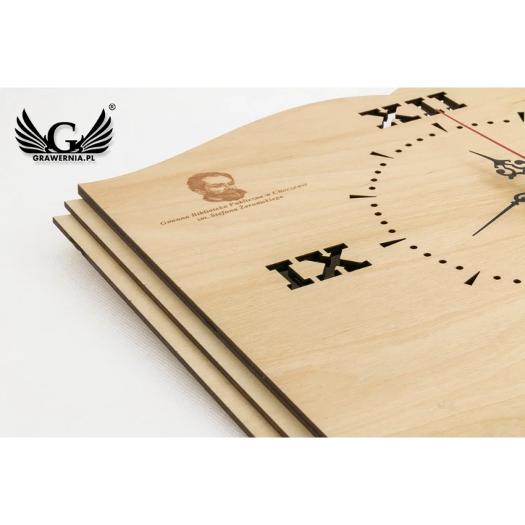 Wooden Clock - BOOK - CLK017
