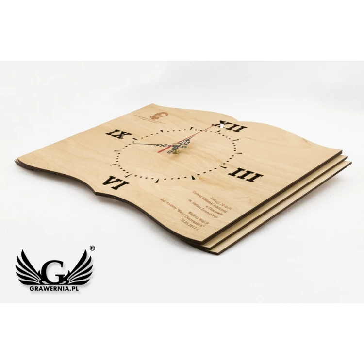 Wooden Clock - BOOK - CLK017
