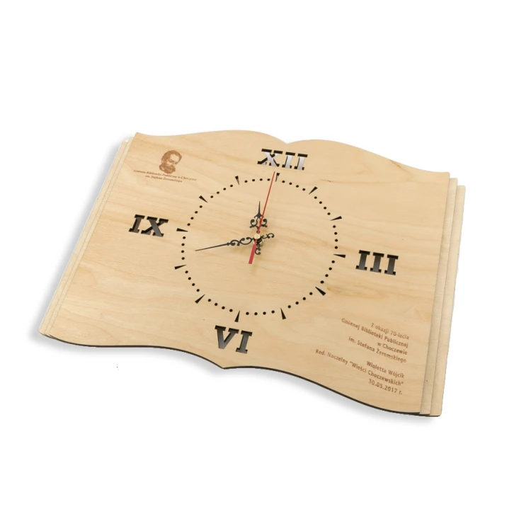 Wooden Clock - BOOK - CLK017