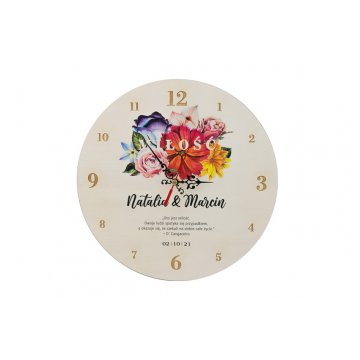 Wooden Clock - Love - Wedding Gift - CLK022
