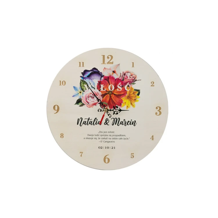 Wooden Clock - Love - Wedding Gift - CLK022