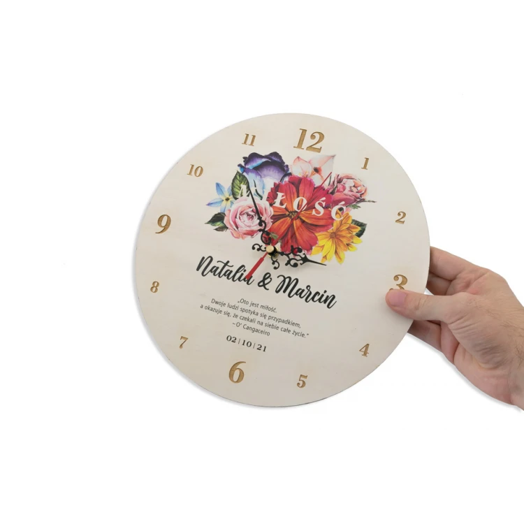 Wooden Clock - Love - Wedding Gift - CLK022