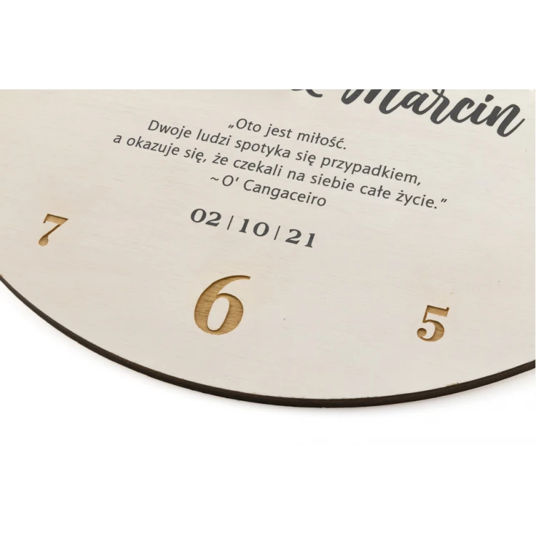 Wooden Clock - Love - Wedding Gift - CLK022