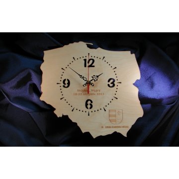 Wooden Clock - POLAND 2 - CLK018
