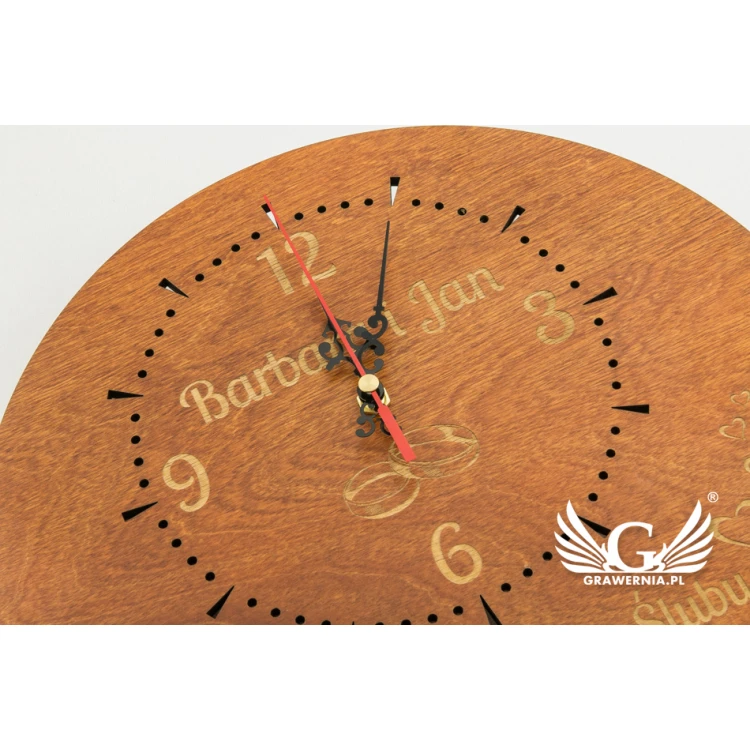 Wooden Clock - Wedding Anniversary Gift - CLK015