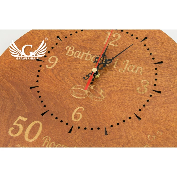Wooden Clock - Wedding Anniversary Gift - CLK015