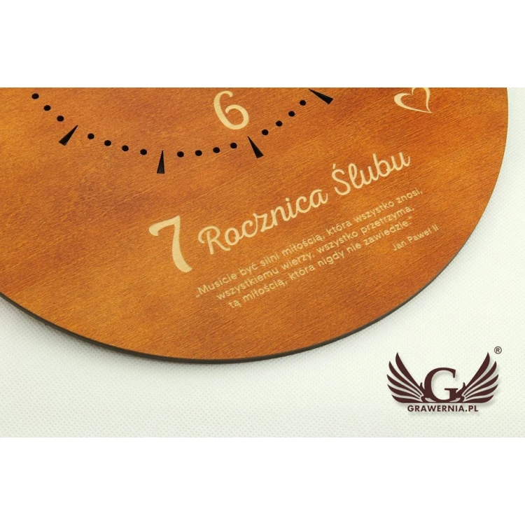 Wooden Clock - Wedding Anniversary Gift - CLK015