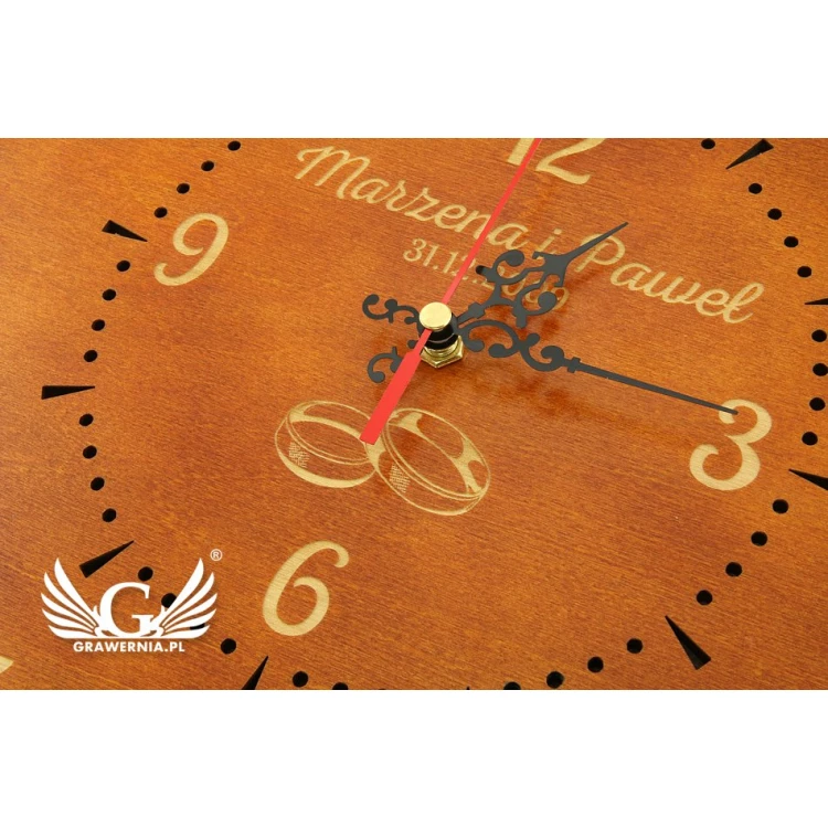 Wooden Clock - Wedding Anniversary Gift - CLK015
