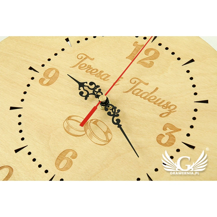 Wooden Clock - Wedding Anniversary Gift - CLK015