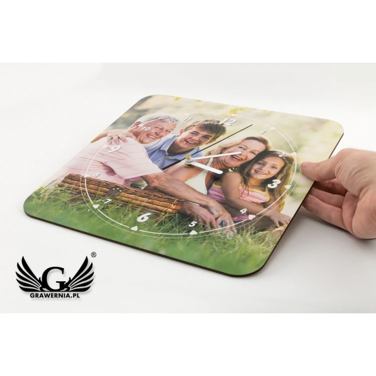 Wooden Clock with Your Photo - Gift for Any Occasion - CLK002