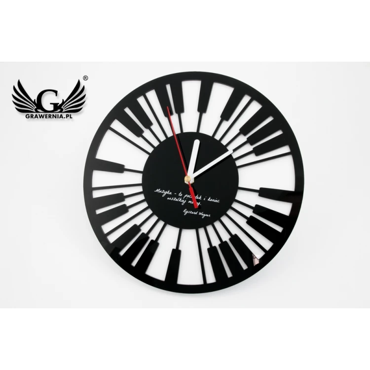 Piano Clock with Custom UV Print - CLK009