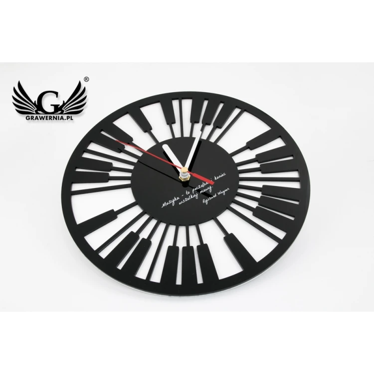 Piano Clock with Custom UV Print - CLK009