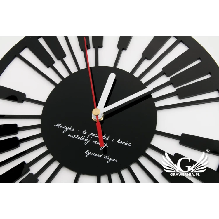 Piano Clock with Custom UV Print - CLK009