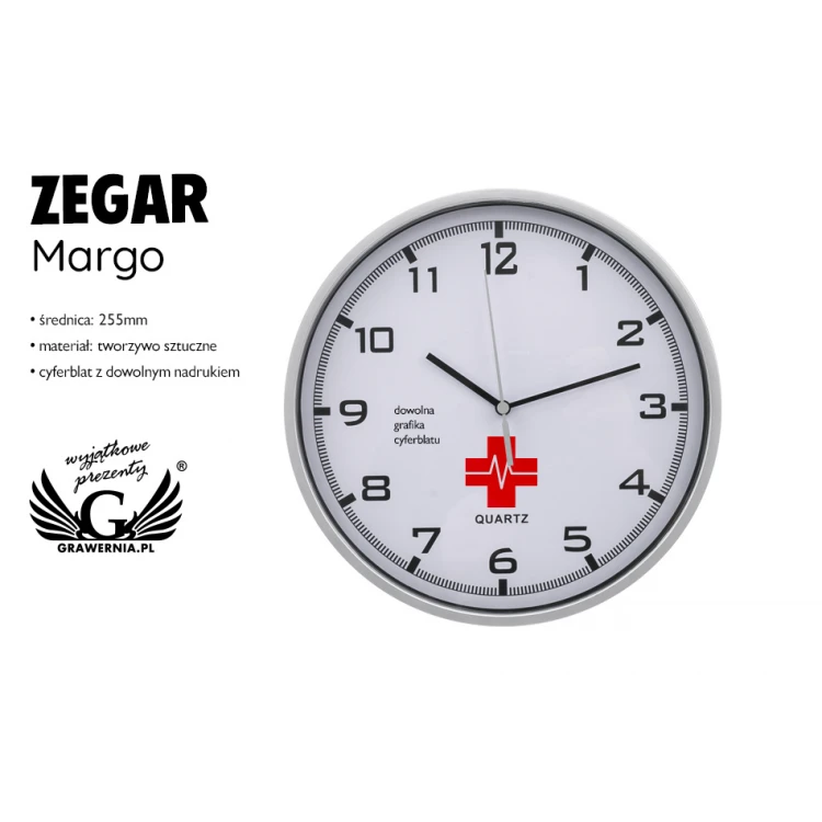 Margo Clock with Colorful UV Print - CLK016
