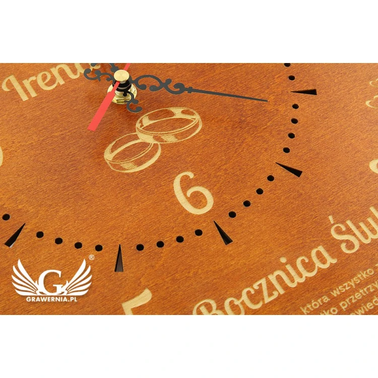 Wooden Clock - Wedding Anniversary Gift - CLK015