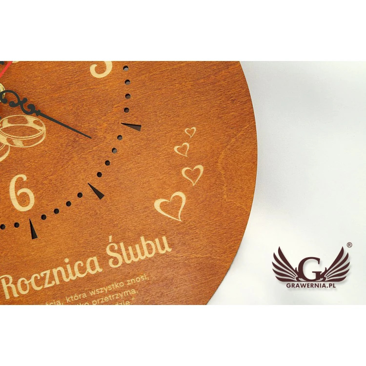 Wooden Clock - Wedding Anniversary Gift - CLK015