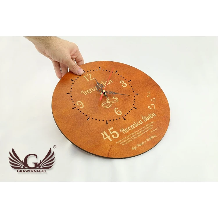 Wooden Clock - Wedding Anniversary Gift - CLK015