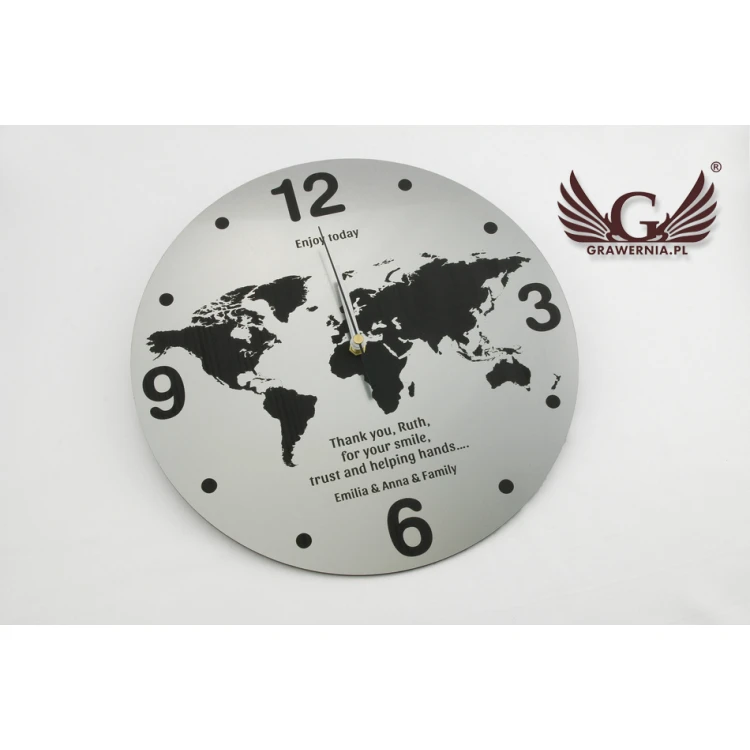 World Clock with Custom Engraving - CLK013