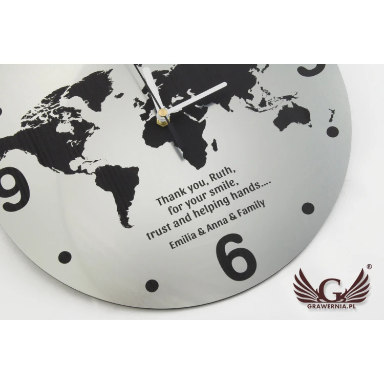 World Clock with Custom Engraving - CLK013