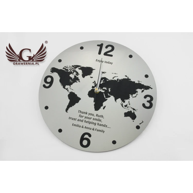 World Clock with Custom Engraving - CLK013